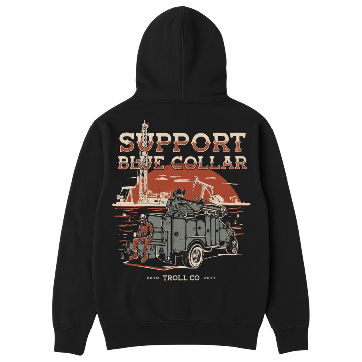 HOODY OIL RIG - BLK